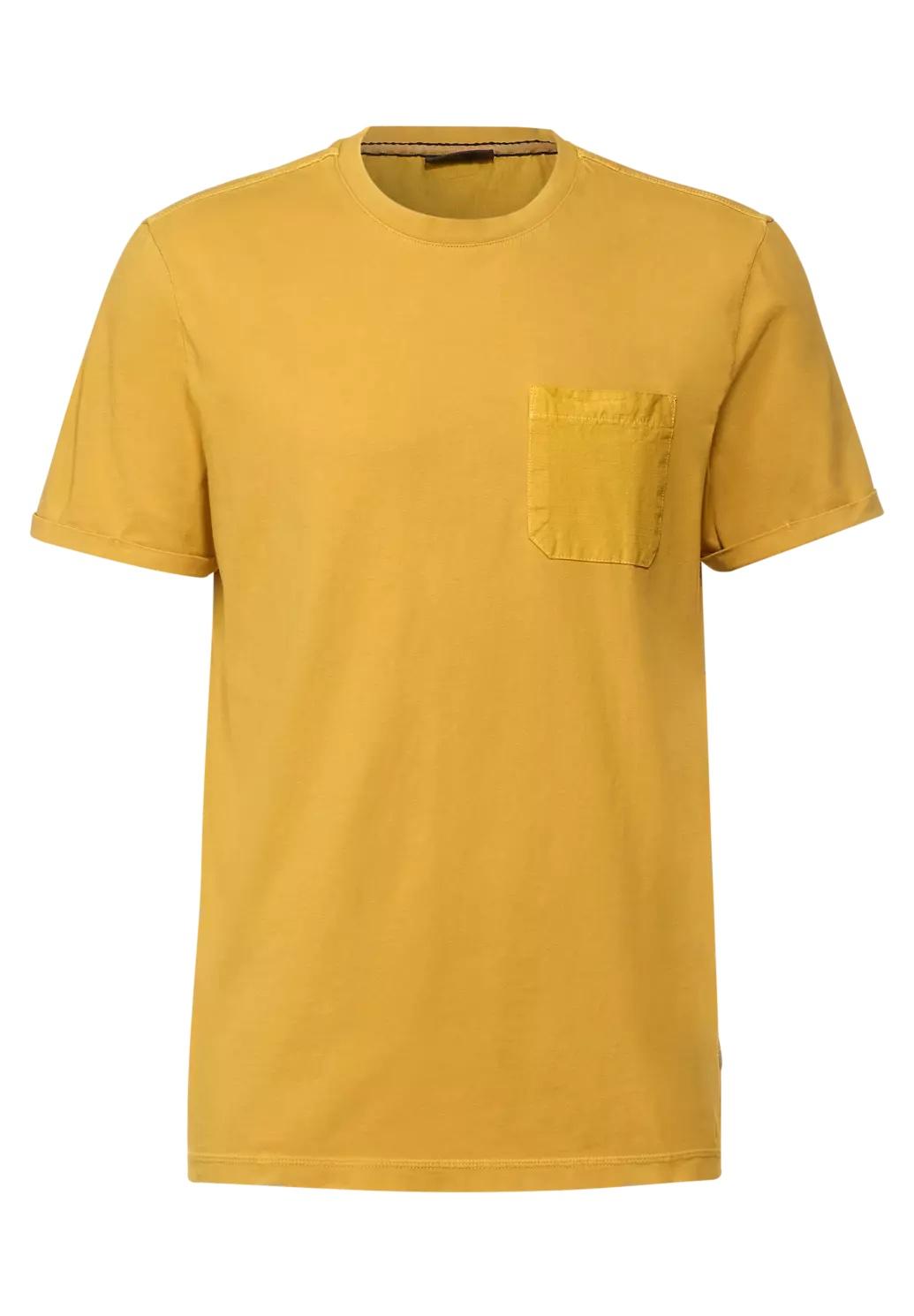 Street One MEN tričko s náprsným vreckom, žlt.