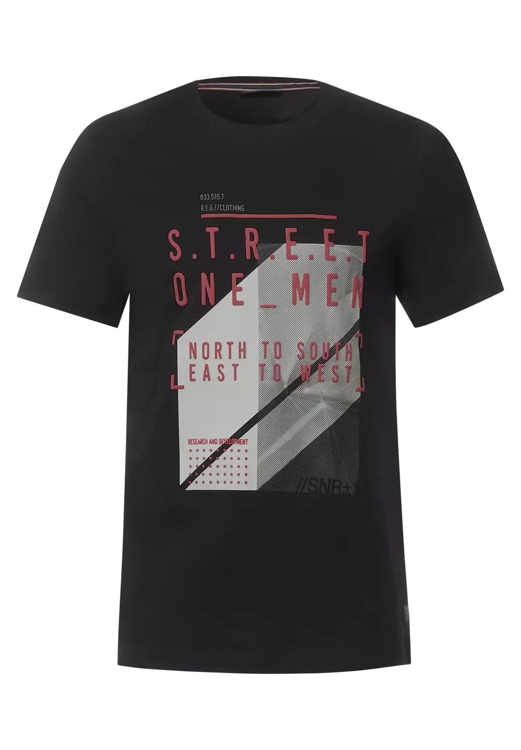 Street One MEN tričko s čiastočnou potlačou, čie