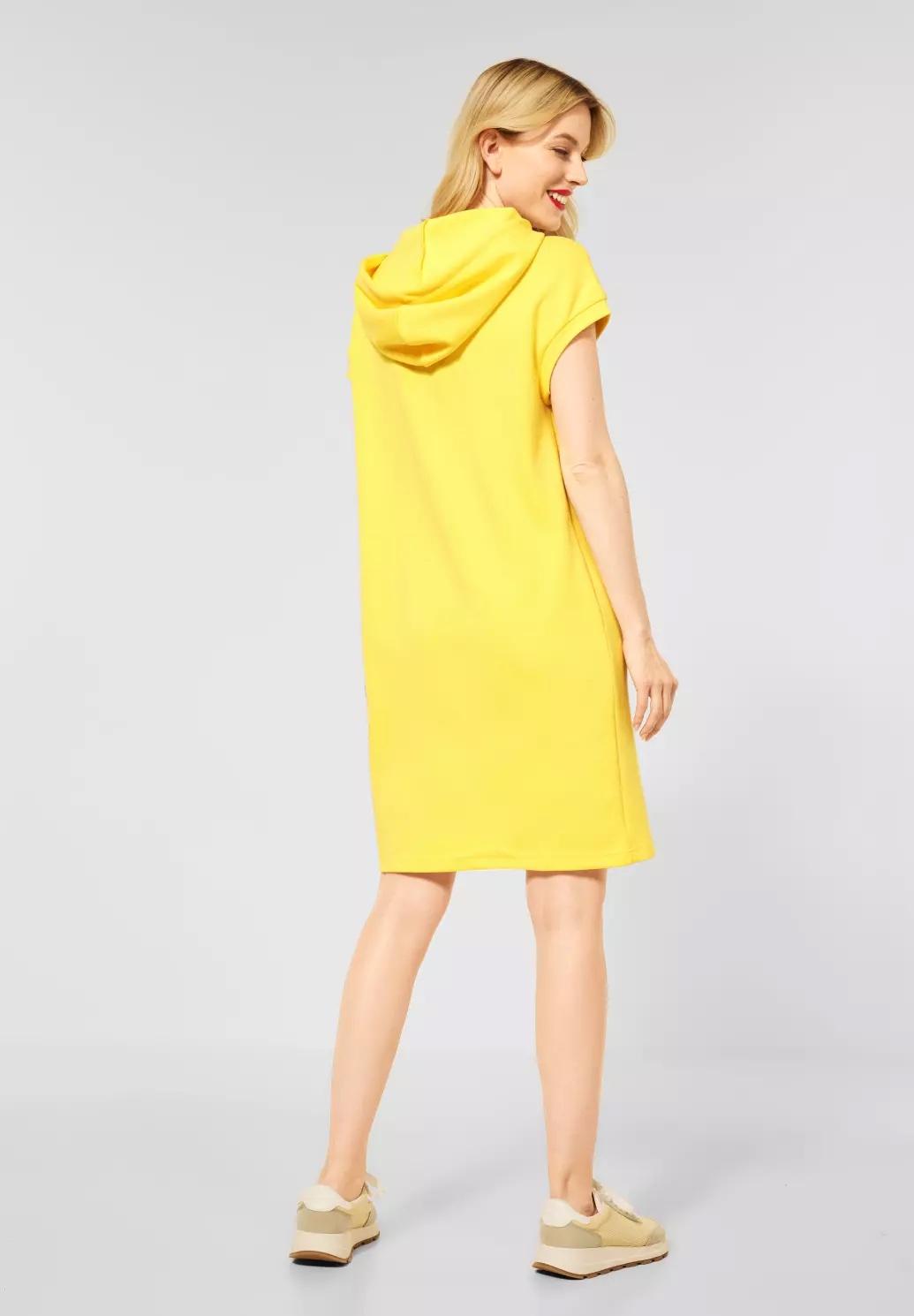 Street One mikinové šaty s nápisom, žlt.