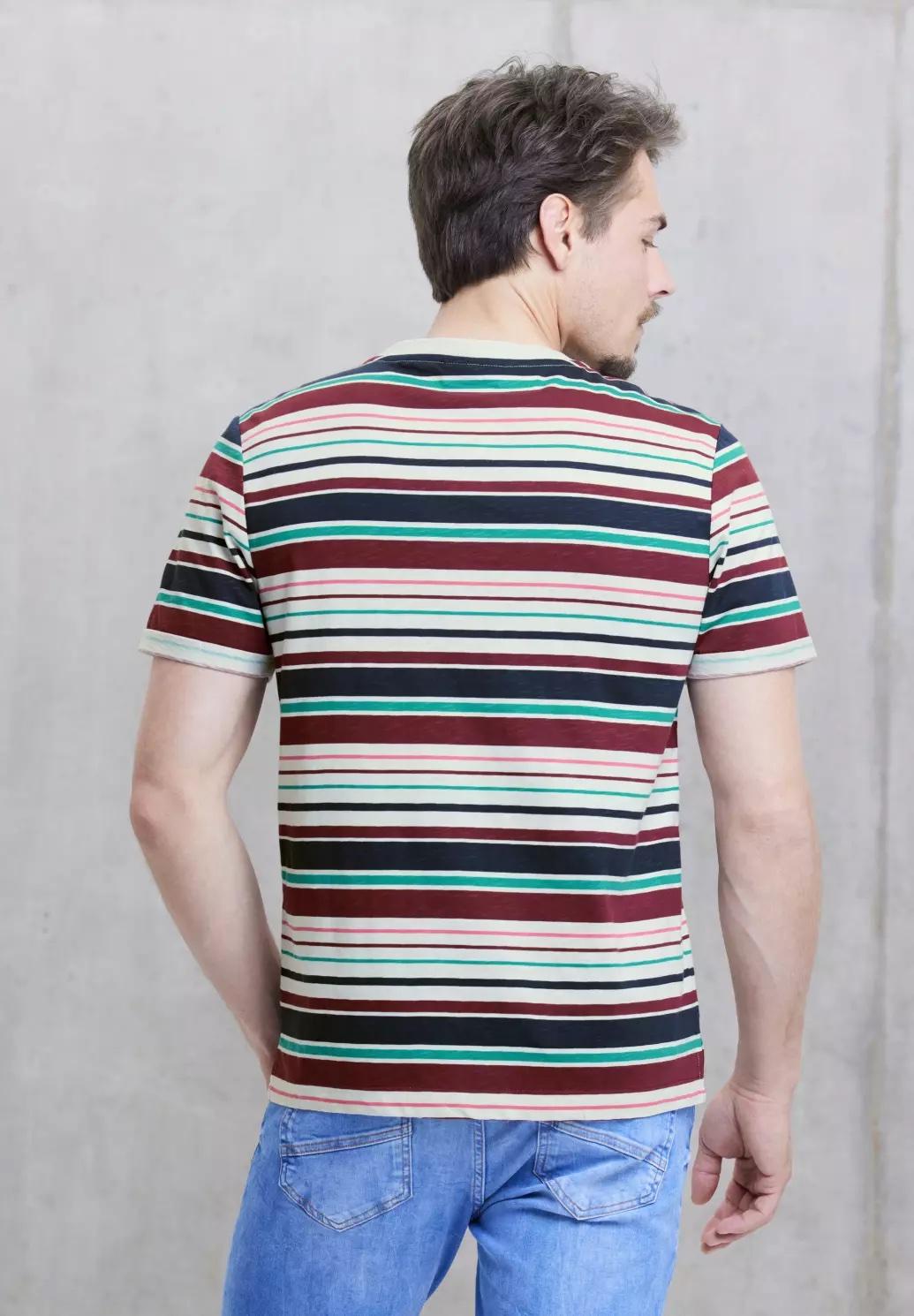 Street One MEN tričko so zmiešanými pruhmi