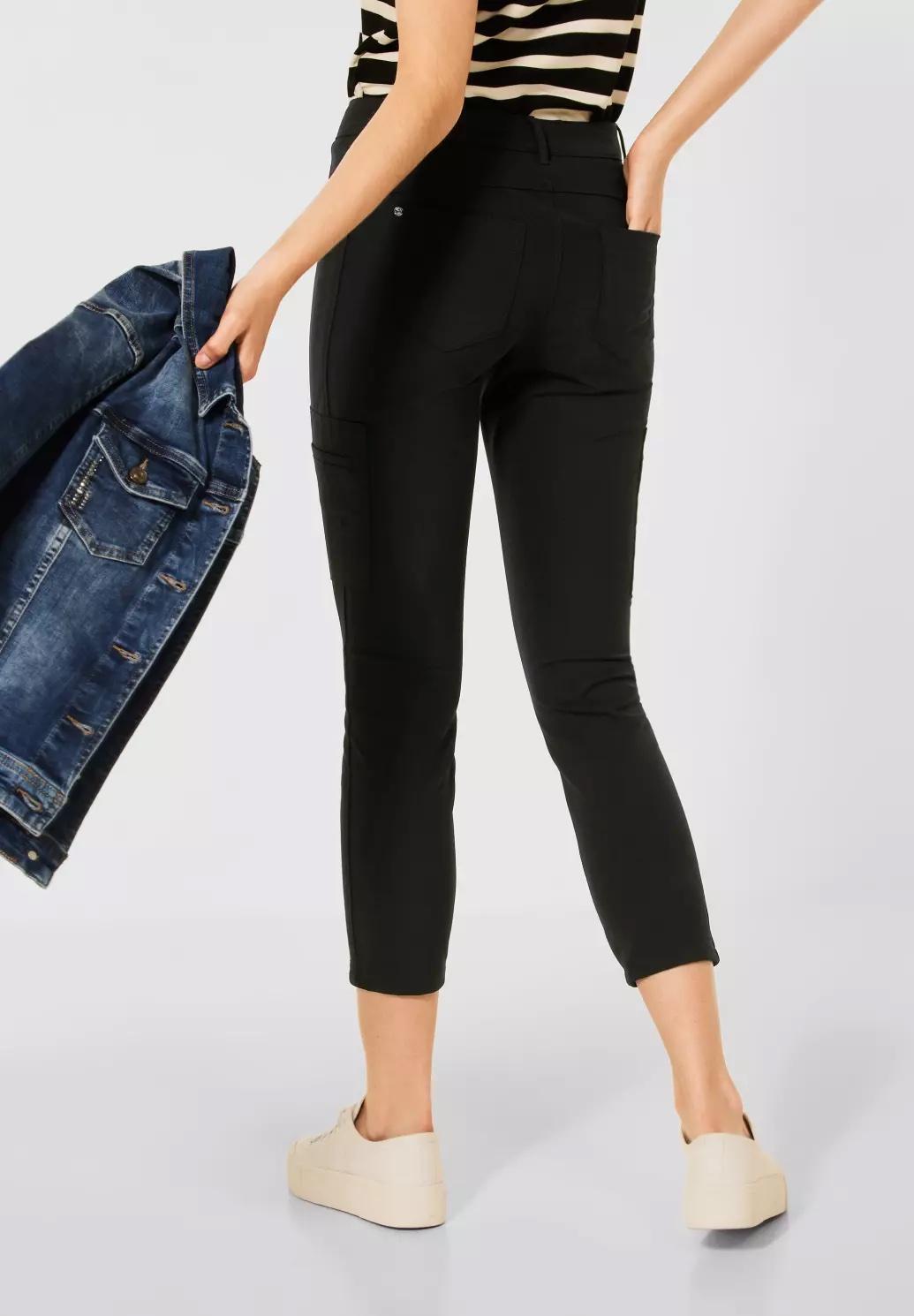 Street One Slim fit nohavice YORK, čier.