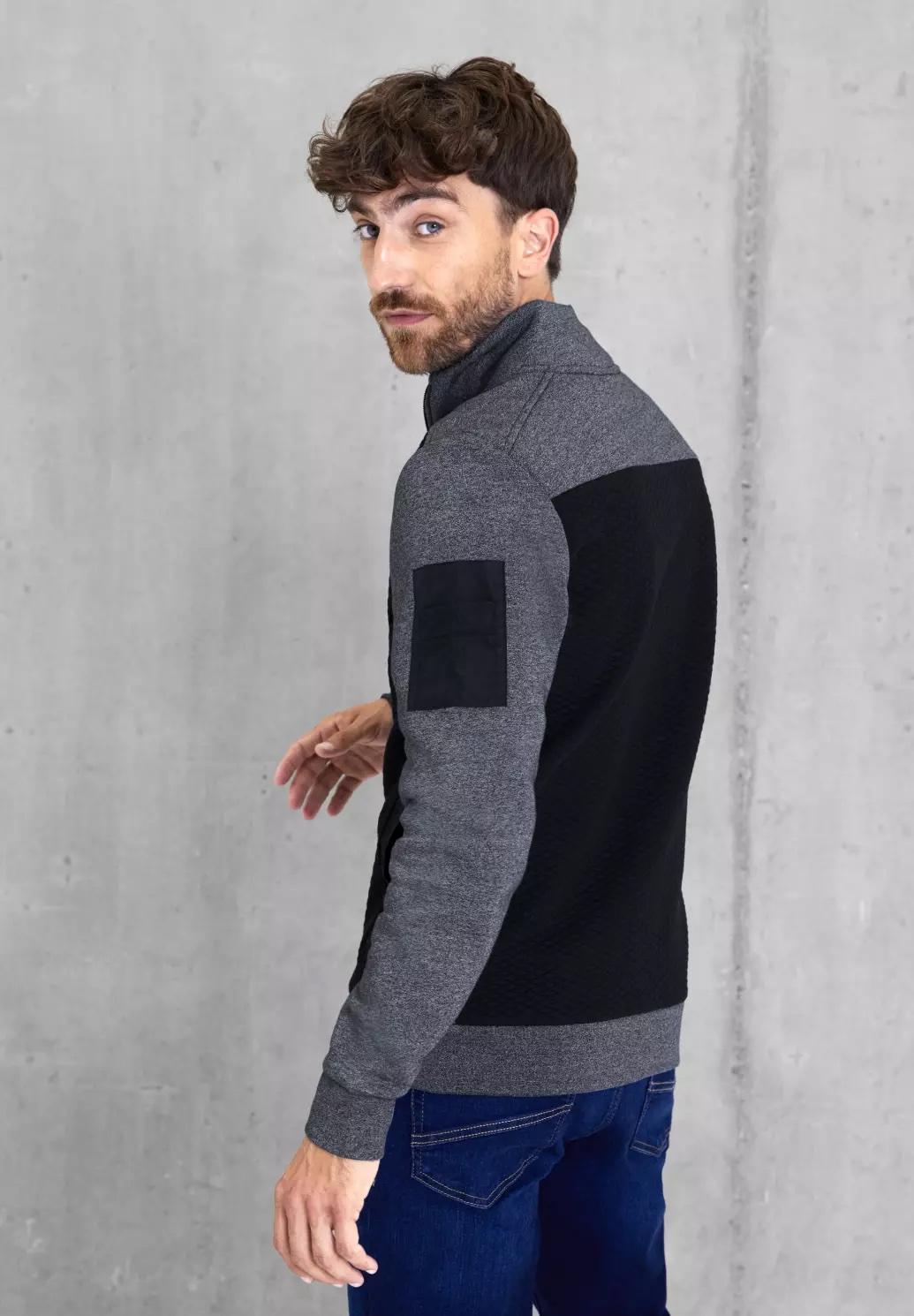 Street One MEN mikina so zapínaním na zips, mod.