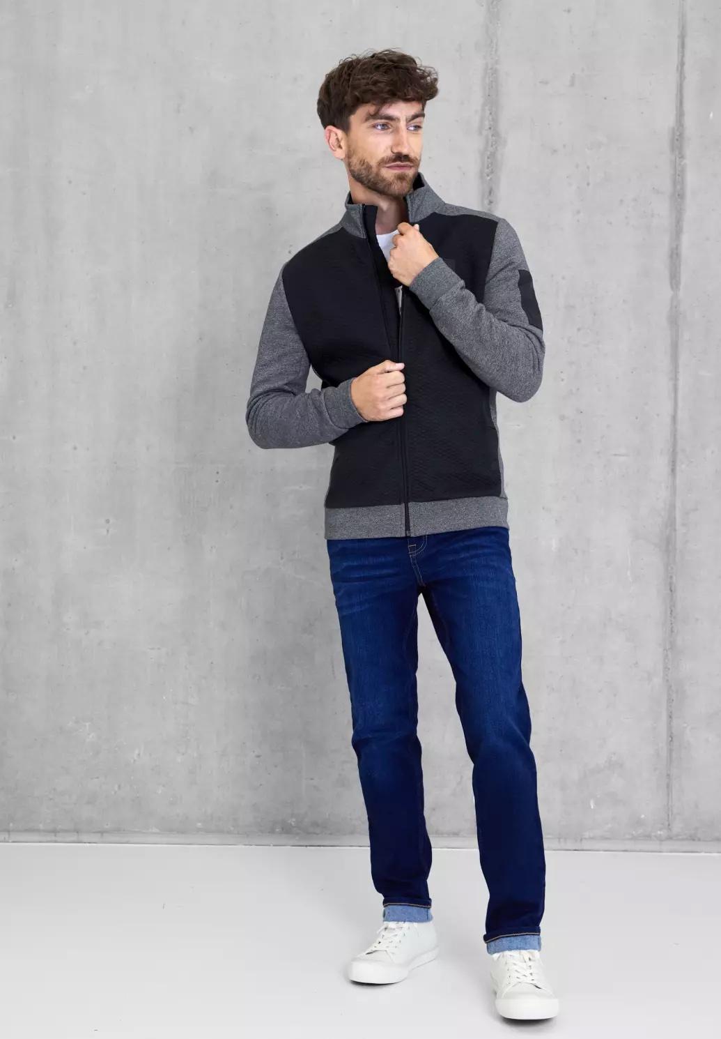 Street One MEN mikina so zapínaním na zips, mod.