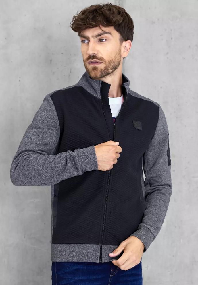 Street One MEN mikina so zapínaním na zips, mod.