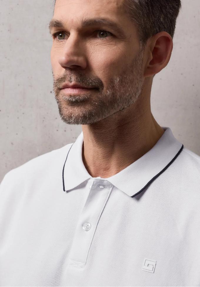 Street One MEN základné polo tričko, bie