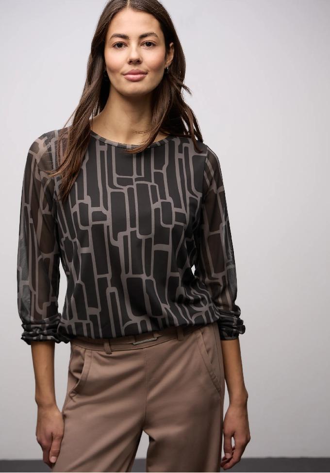 Street One vzorované sieťované tričko