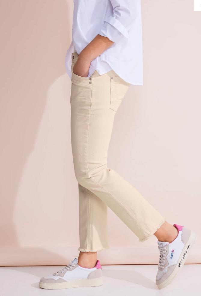 Street One béžové džínsy slim fit TILLY