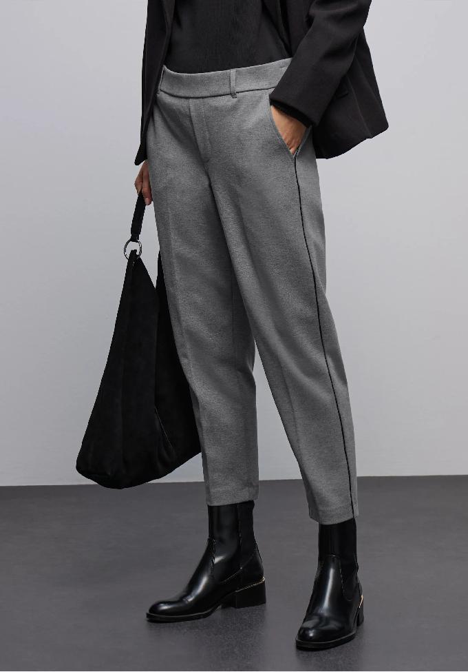 Street One melanžové chino nohavice s páskou