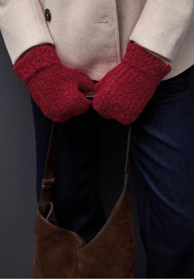 Street One buclé palčiaky, čer