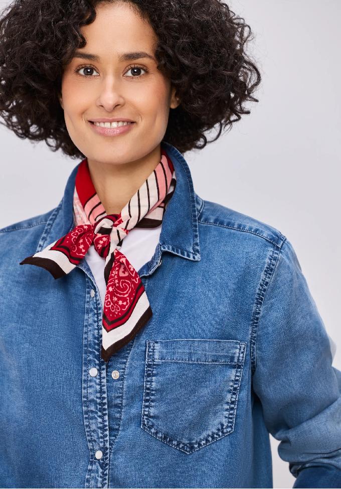 Street One bavlnená šatka - bandana s grafickým dizajnom