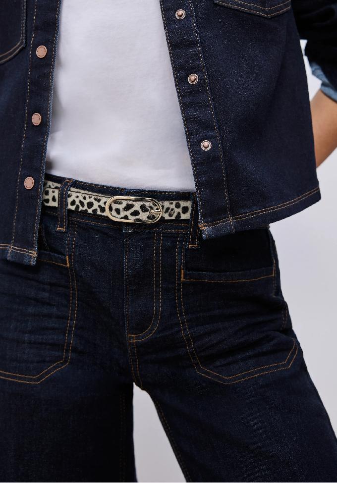 Street One opasok s leopardím vzorom, bež